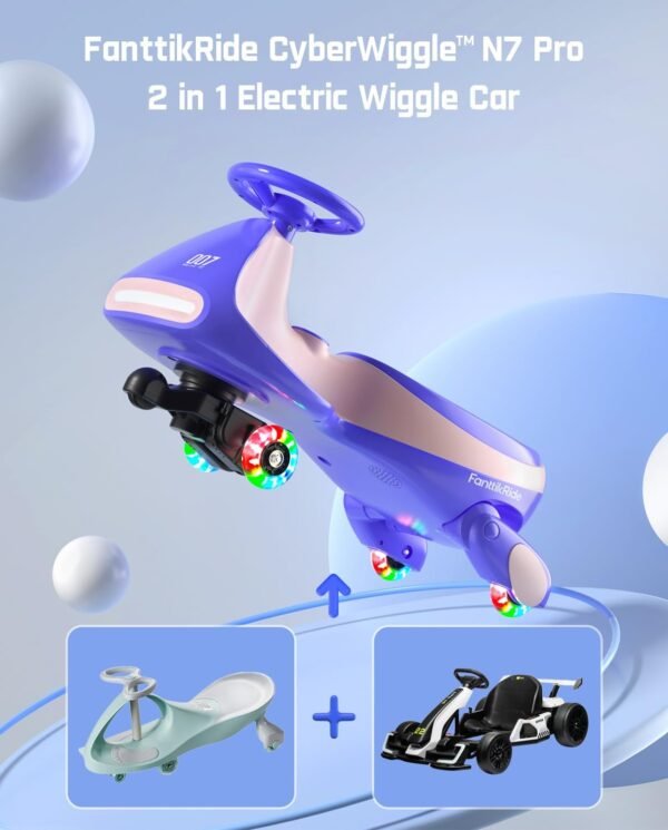 FanttikRide N7 Electric Wiggle Car with Pedal, Ride on Toy - Image 4